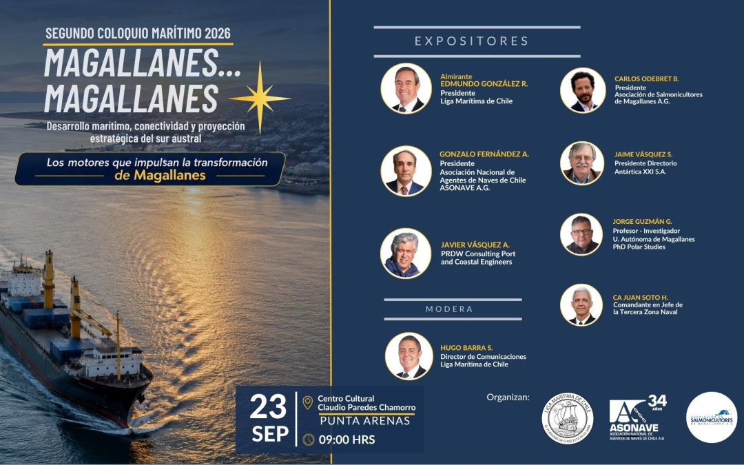 ASONAVE reunirá en Punta Arenas a actores marítimos para analizar el desarrollo estratégico de Magallanes